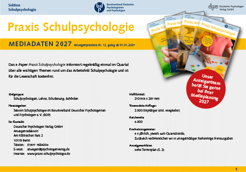 Mediadaten Praxis Schulpsychologie