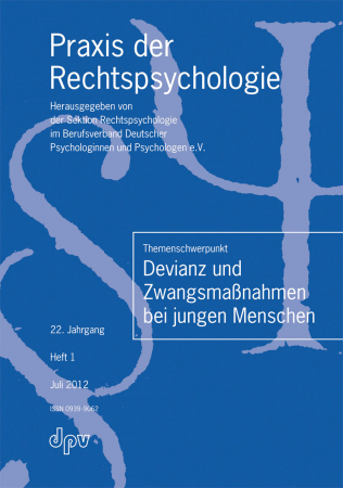 Praxis der Rechtspsychologie 1/2012