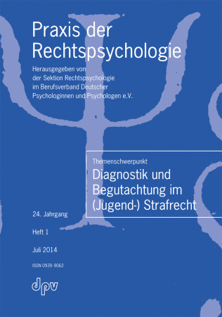 Praxis der Rechtspsychologie 1/2014