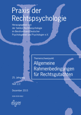 Praxis der Rechtspsychologie 1-2/2015