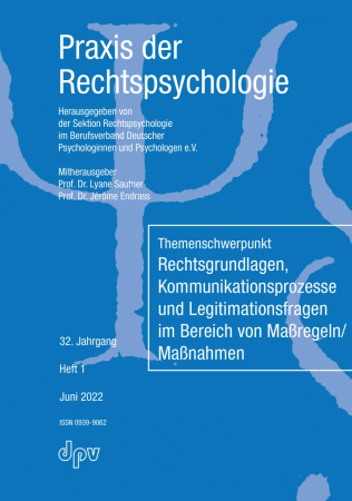 E-Paper Praxis der Rechtspsychologie 1/2022